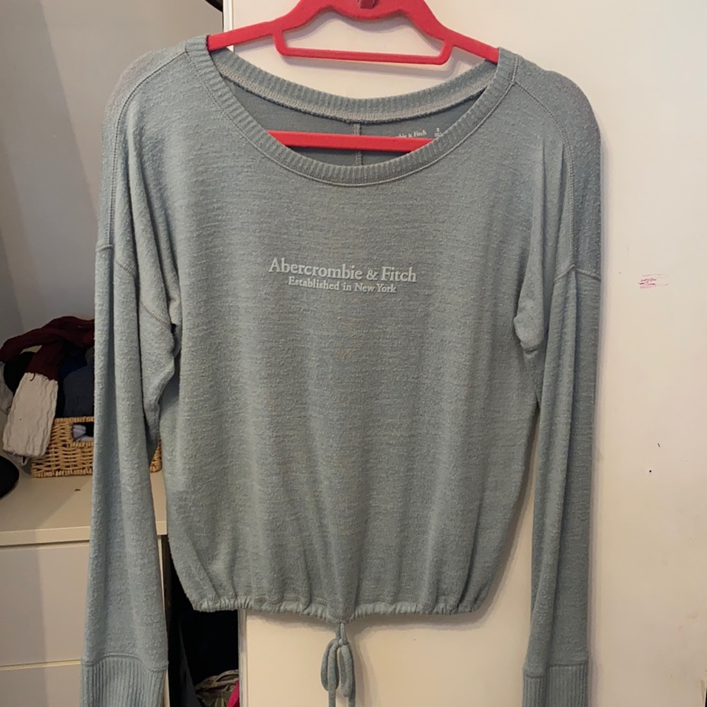 Abercrombie & Fitch Teal Tie Cozy Long Sleeve
